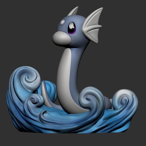 Dratini Pokemon 3d Model 3d Printable Cgtrader