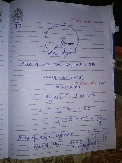 Sin E U In Figure There Is A Chord Ab Of A Circle With Centre O