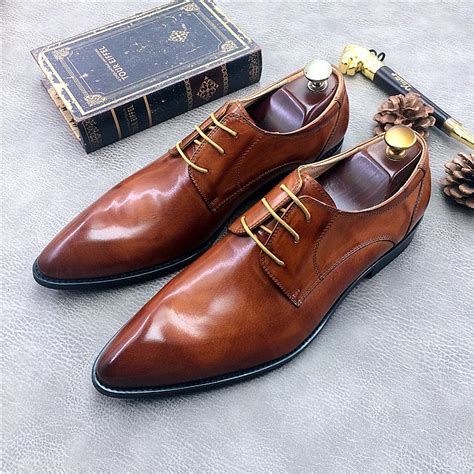 Lace Up Man Wedding Fashion Oxfords Shoes Autumn Dress Party Tuxedo