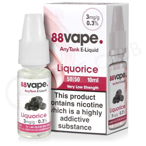 Liquorice 88vape Any Tank E Liquid £1 Vape Juice