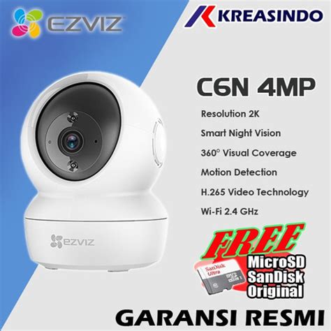 Jual Ezviz C6n 4mp Smart Wi Fi Pan And Tilt Ip Camera Garansi Resmi