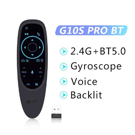 G10S PRO BT Remote Control Voice Backlit 2 4G Wireless Air Mouse