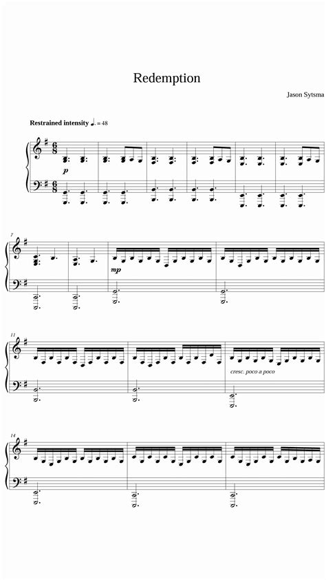 "Redemption" Sheet Music — Syts