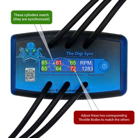 The Digi Sync Digital Carb Sync Tool Vacuum Gauge