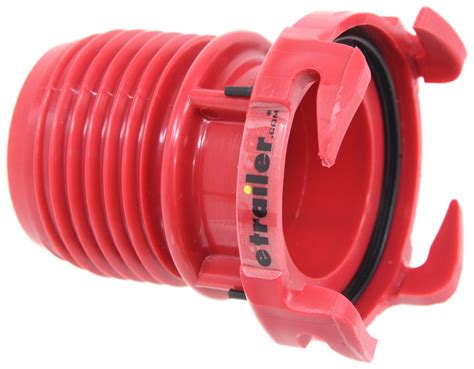 EZ Coupler Self-Threading RV Sewer Hose Adapter w/ 3" Bayonet Fitting - Red EZ Coupler RV Sewer ...