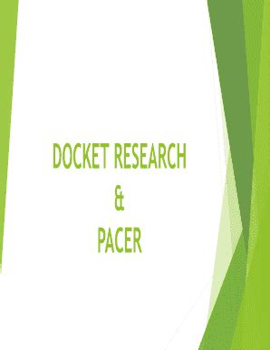 Fillable Online Docket Research Fax Email Print Pdffiller