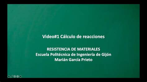 Resistencia Video1 Calculo Reacciones Resistencia De Materiales Youtube