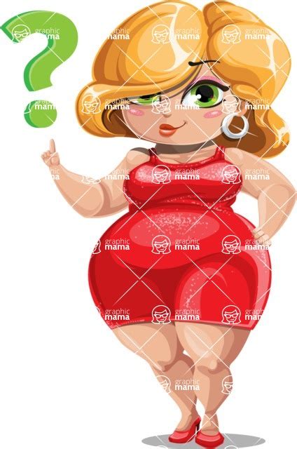 Cute Curvy Girl Cartoon Character Stock Vector Images With