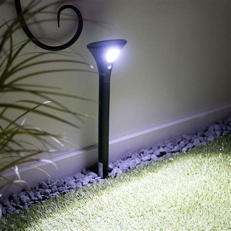 LED Solare Plug In Faretto Giardino Lampada Nero Movimento Cortile