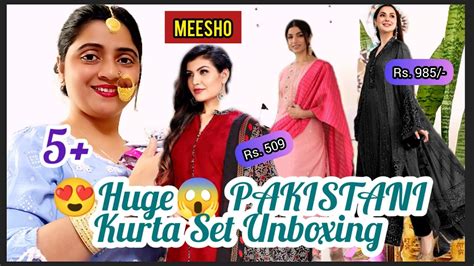 Meesho Huge Trendy Pakistani Kurta Set Haul Kya Bhej Diya Aap