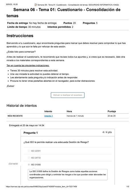 Semana 06 Tema 01 Cuestionario Consolidación de temas Seguridad