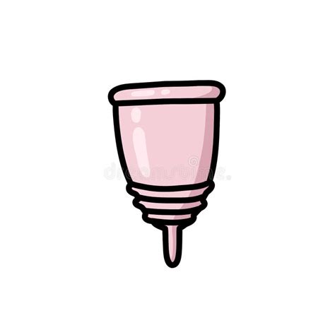 Menstrual Cup Doodle Icon Vector Color Line Illustration Stock Vector