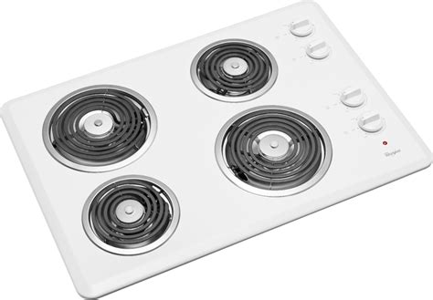 Customer Reviews: Whirlpool 30" Built-In Electric Cooktop White ...