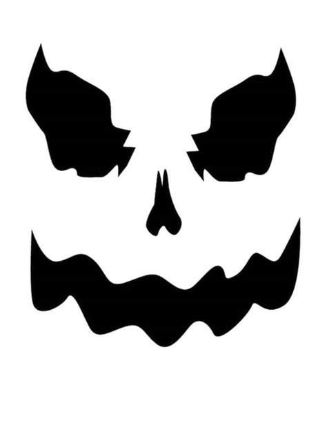 Scary Face Pumpkin Stencil