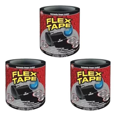 Paquete Cintas Flex Tape Resistente Pulgadas Anti Fugas Mercadolibre