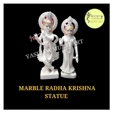 White Marble Radha Krishna Statue For Worship And Temple With 12 48