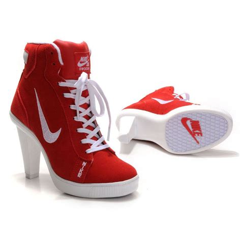 Trainer On Heels Nike High Heels Womens Red Shoes Nike Heels