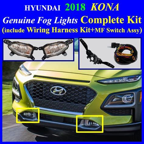 2018 Hyundai Kona Fog Light Lamp Complete Kitfull Wiring Harnessmf