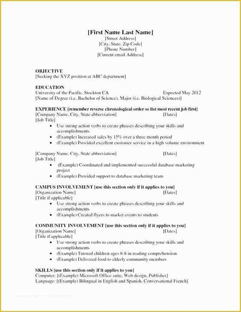 First Job Resume Template Free Of Template Resume Template First Job ...