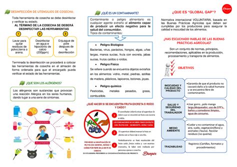 Triptico Buenas Practicas Agrícolas Proveedores Terceros Los