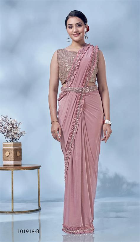 Premium Party Wear Ready To Wear Saree With Beautiful Sequins Work For