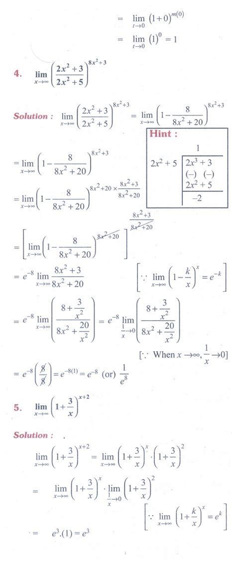 Exercise 9 4 Some Important Limits Problem Questions With Answer