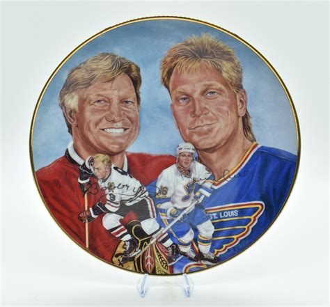 NHL BOBBY BRETT HULL COLLECTOR PLATE 1991 Gartlan 8 1 2 Ceramic