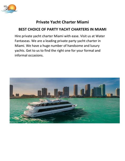 PPT Private Yacht Charter Miami Waterfantaseas PowerPoint