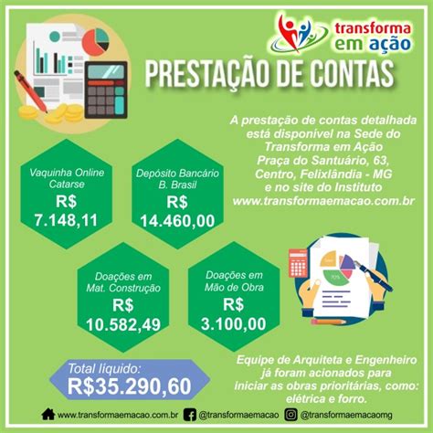 Presta O De Contas Campanha Espa O Transforme Gv Transforma Em A O