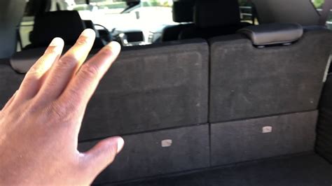 Chevrolet Tahoe How To Lay Down Rear Seats Flat Youtube