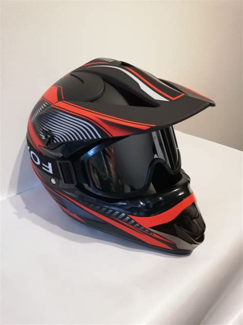 Kask Motocyklowy Z Goglami Gratis Na Cross Quad MTB Nowy Polichno