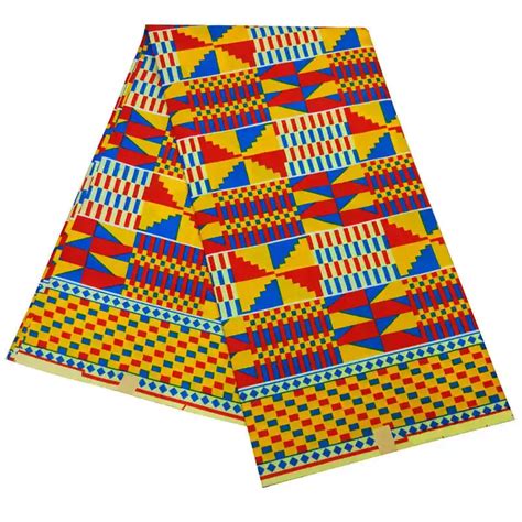 Cotton Polyester Nigerian Ankara Chitenge Fabric Ghana Kente Wax