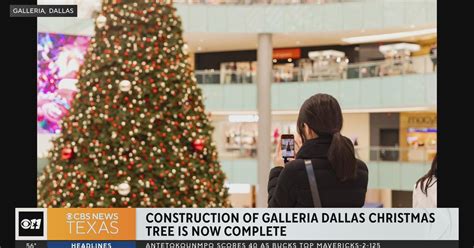 Construction of Galleria Christmas tree is complete! - CBS Texas