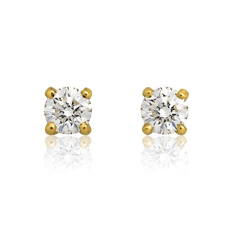 Diamond Solitaire Stud Earrings 025ct Pravins