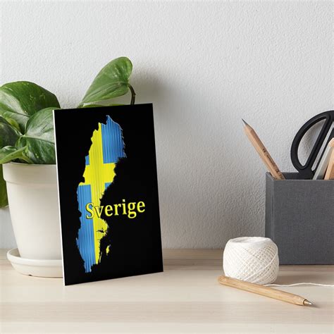 Shiny Grunge Map Of The Sweden Art Board Print For Sale By