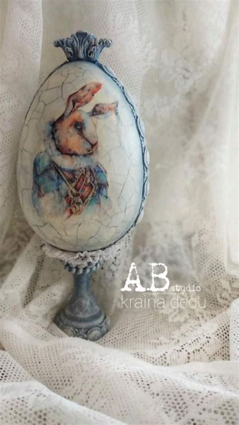 Decoupage Easter Egg By Kraina Decu With AB Studio Decoupage Rice