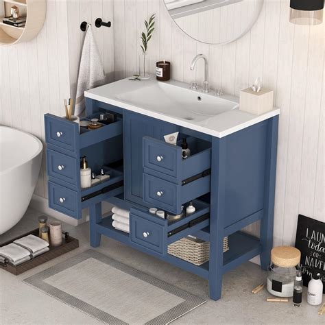 Amazon Virubi Bathroom Vanities With Single Sink Combo Modern