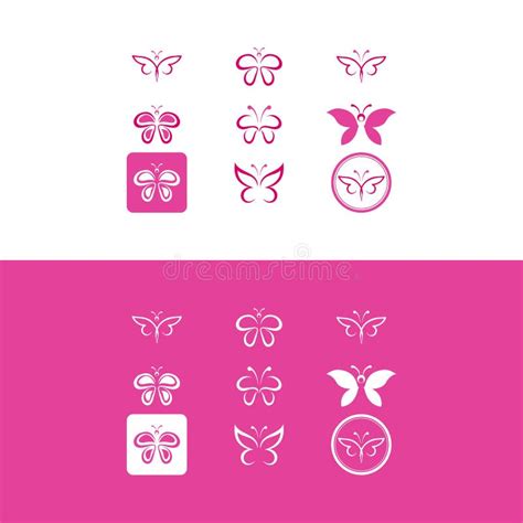 Big Butterfly Icon Butterfly Silhouette Icons Set Vector Illustrations