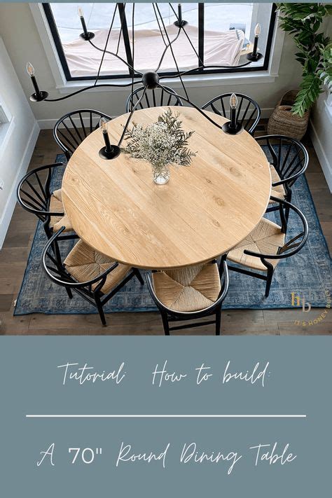 How to Build a 70” Round Dining Table | Honey Built Home