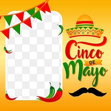 Cinco De Mayo PNG Image Cinco De Mayo Yellow Frame Border Mexican