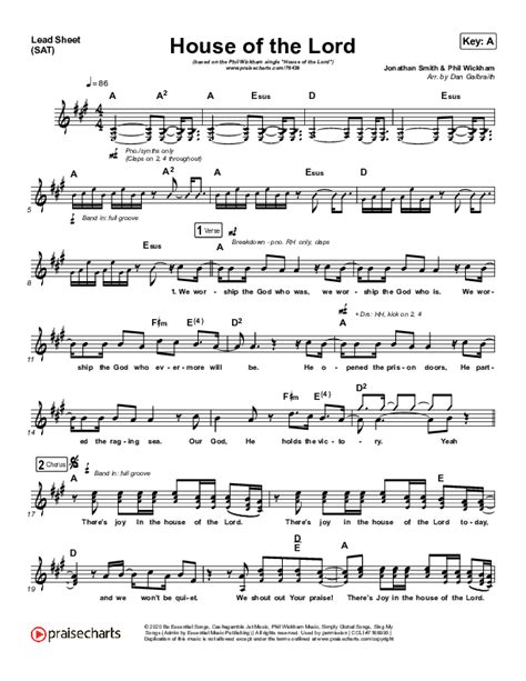 House Of The Lord Choral Anthem Satb Sheet Music Pdf Phil Wickham