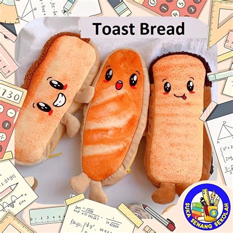 Jual Kotak Pensil Pensil Case Roti Panggang Toast Bread SK0089