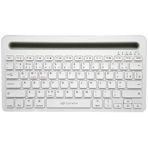 Teclado Sem Fio Bt Multi Device K Bt100wh C3 Tech C3tech 303020810500