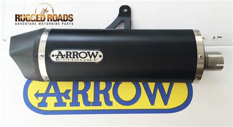 Arrow Maxi Race Tech Aluminium Dark Silencer With Carbon End Cap