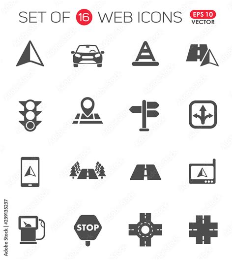 road vector icons for your creative ideas Stock Vector | Adobe Stock