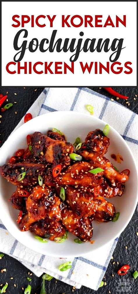 Spicy Korean Gochujang Chicken Wings Lord Byrons Kitchen Wing Sauce Recipes Spicy Chicken