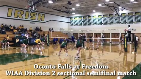 High School Girls Volleyball Oconto At Freedom Highlights