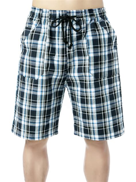 Lelinta Mens Blue Plaid Swim Trunks Board Shorts Bathing Suits Elastic