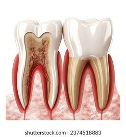 Dental Tooth Anatomy Cross Section Human Stock Illustration 2374518883 ...