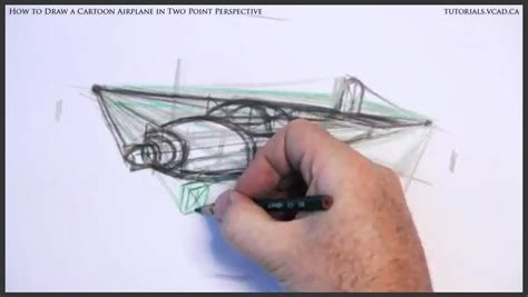 Free cartoon airplane in two perspective drawing tutorial Visual College of Art and Design of ...